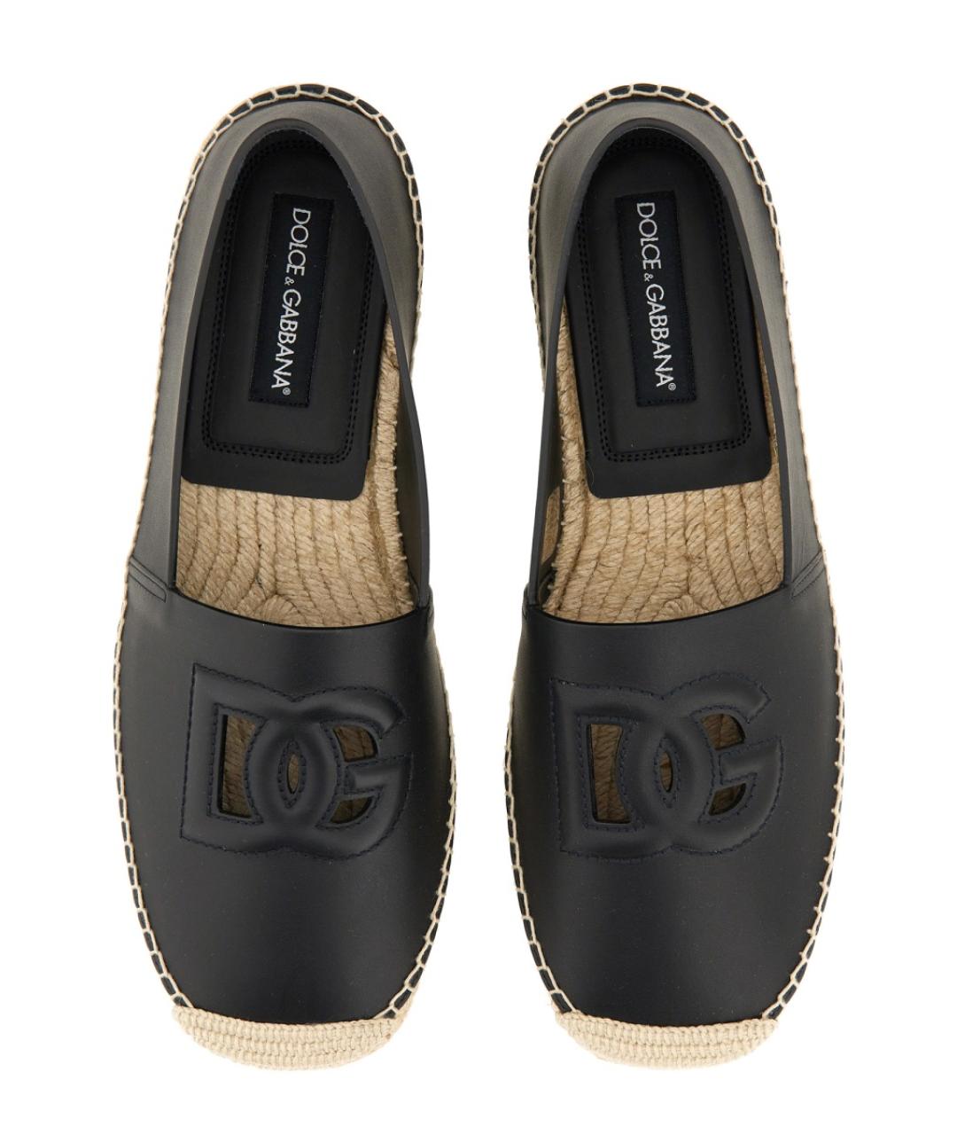 DOLCE&GABBANA Черные кожаные лоферы, фото 6