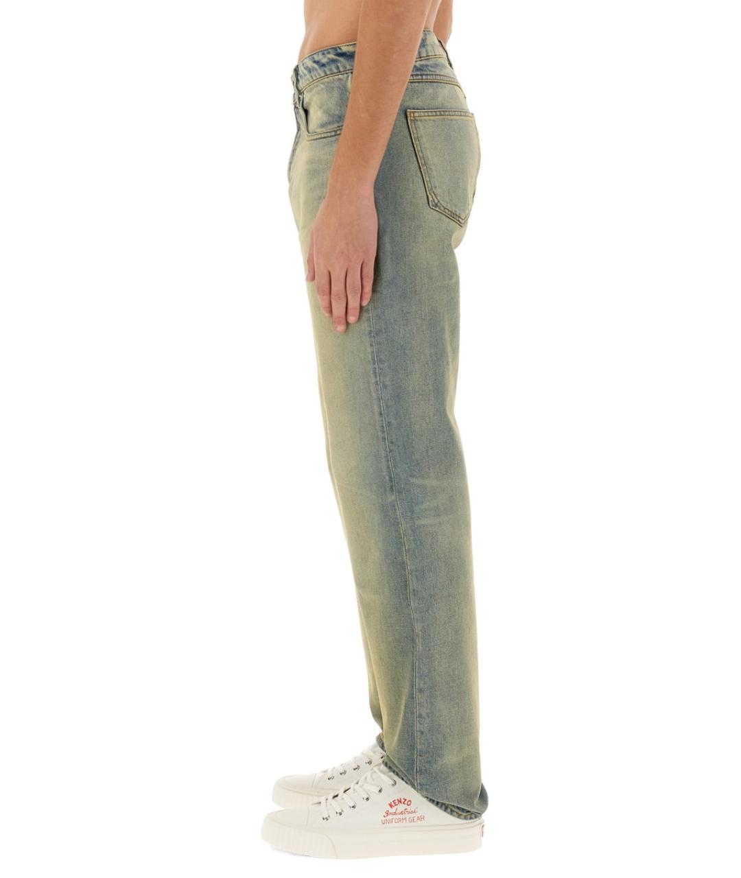 KENZO Синие хлопковые прямые джинсы, фото 5