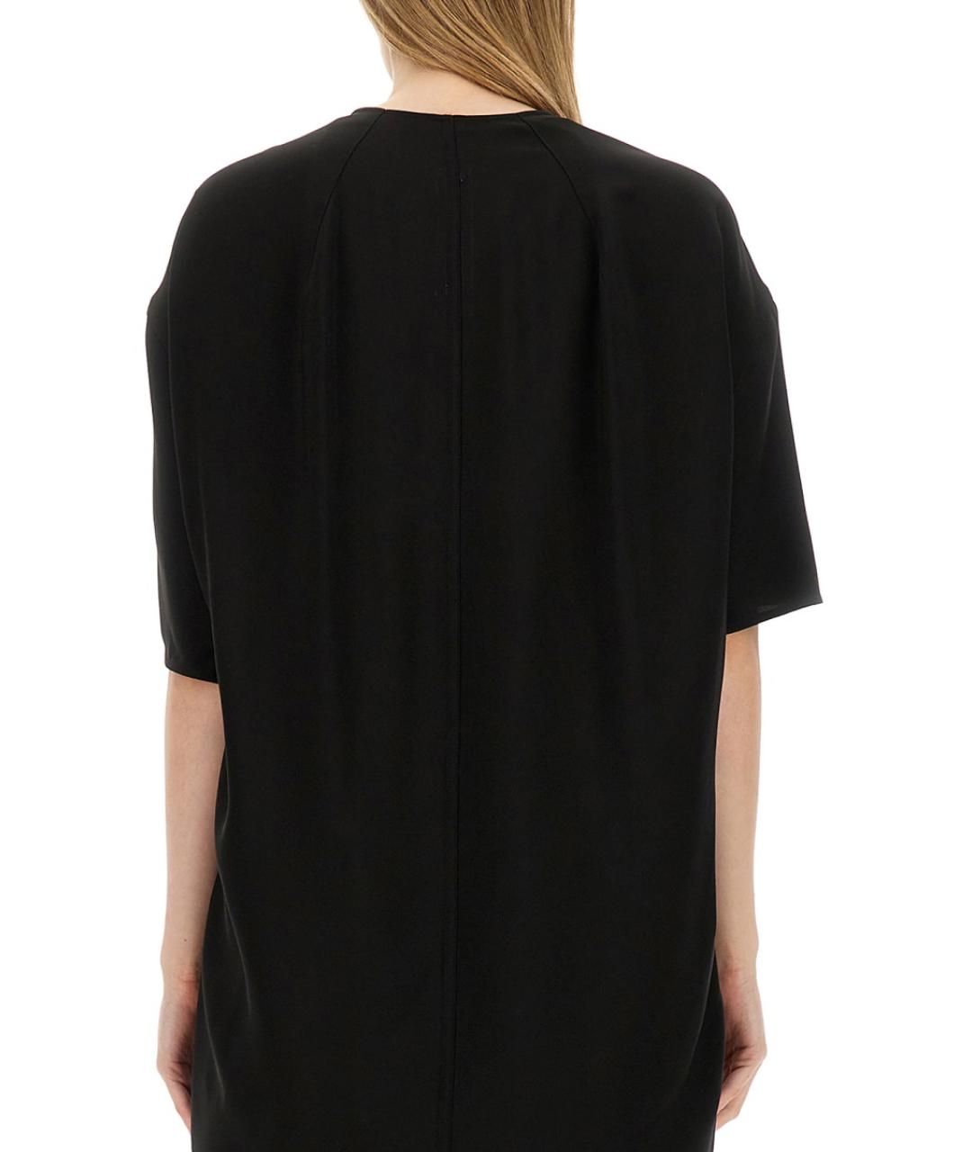 RICK OWENS Черная вискозная футболка, фото 4