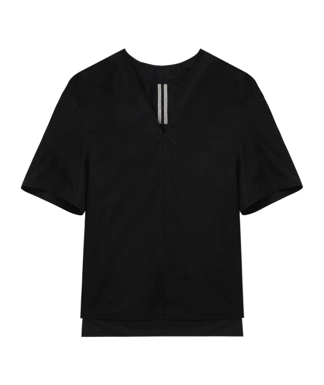 RICK OWENS Черная вискозная футболка, фото 1