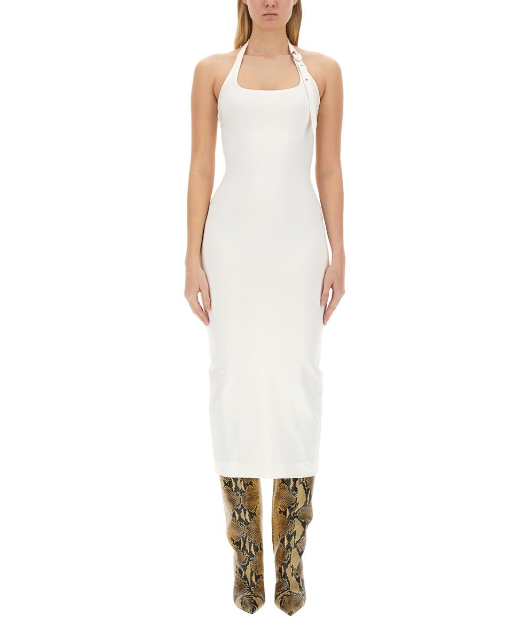 THE ATTICO Белое атласное коктейльное платье, фото 5