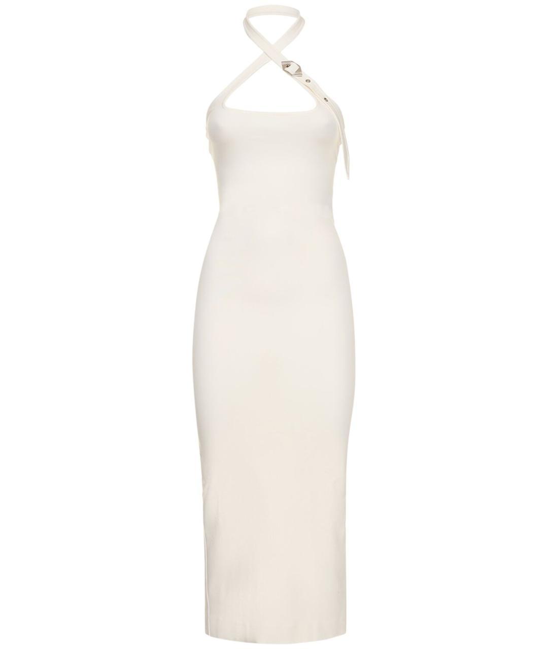 THE ATTICO Белое атласное коктейльное платье, фото 1