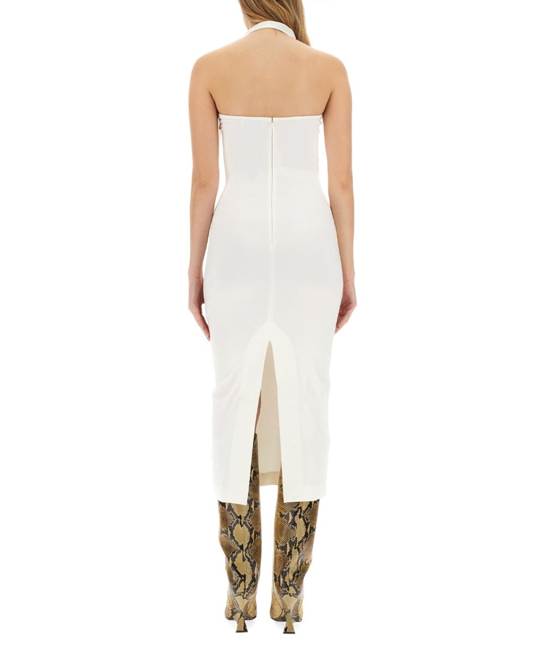 THE ATTICO Белое атласное коктейльное платье, фото 3