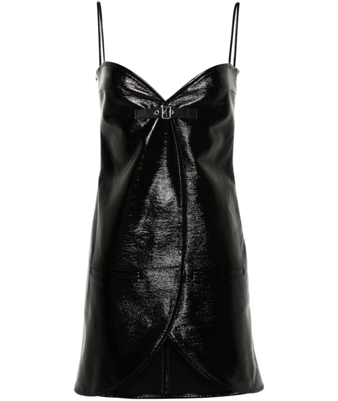 COURREGES Черное полиэстеровое повседневное платье, фото 1