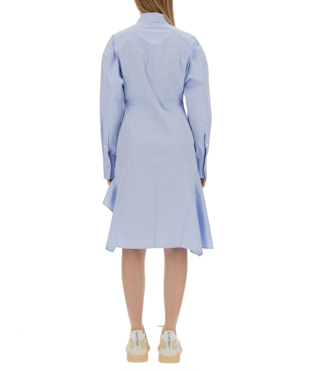 STELLA MCCARTNEY Голубое хлопковое повседневное платье, фото 4