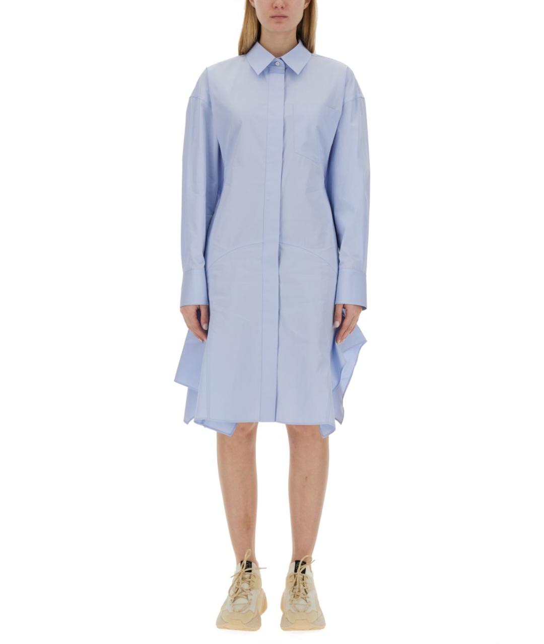 STELLA MCCARTNEY Голубое хлопковое повседневное платье, фото 2