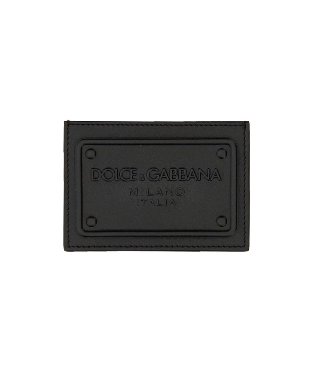 DOLCE&GABBANA Черный кожаный кардхолдер, фото 1