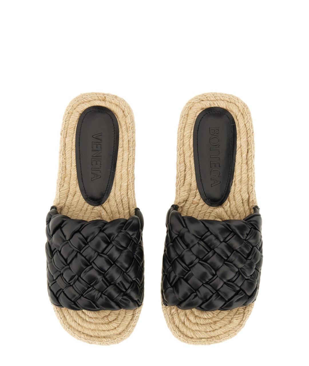 BOTTEGA VENETA Черные кожаные сандалии, фото 4