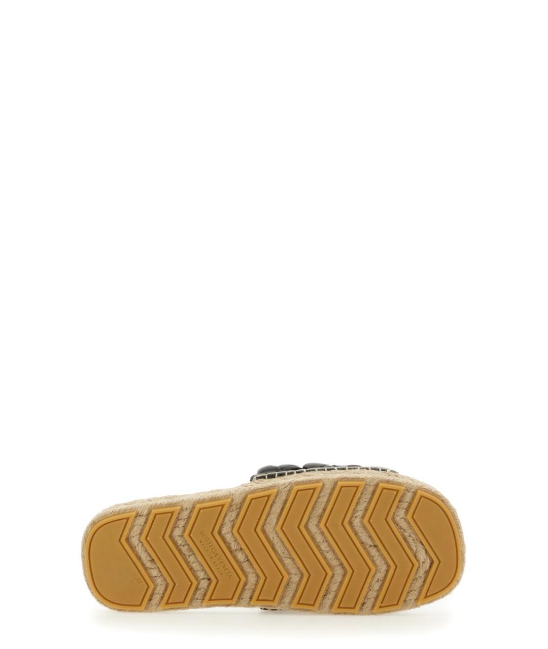 BOTTEGA VENETA Черные кожаные сандалии, фото 5