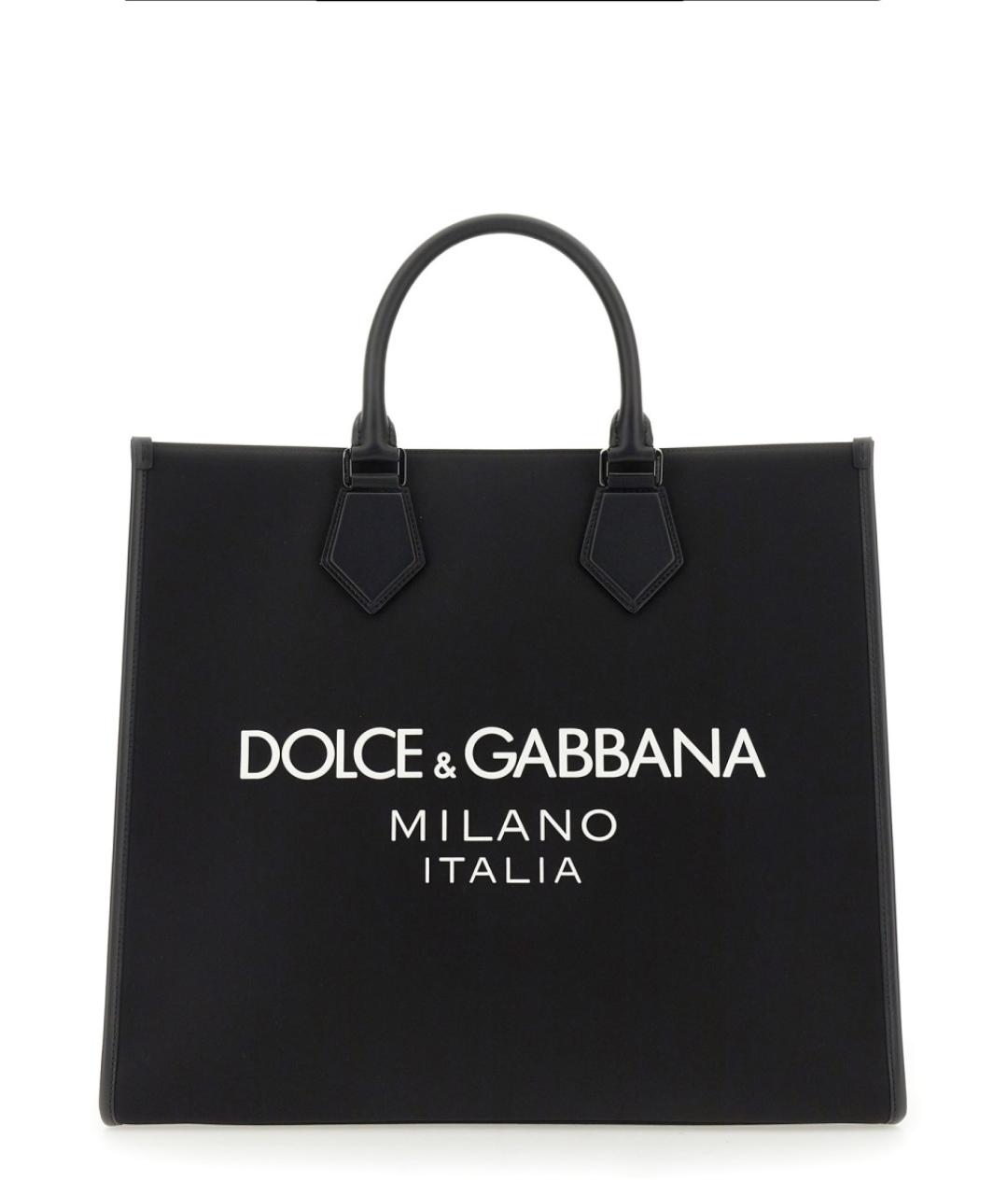 DOLCE&GABBANA Черная синтетическая сумка тоут, фото 1