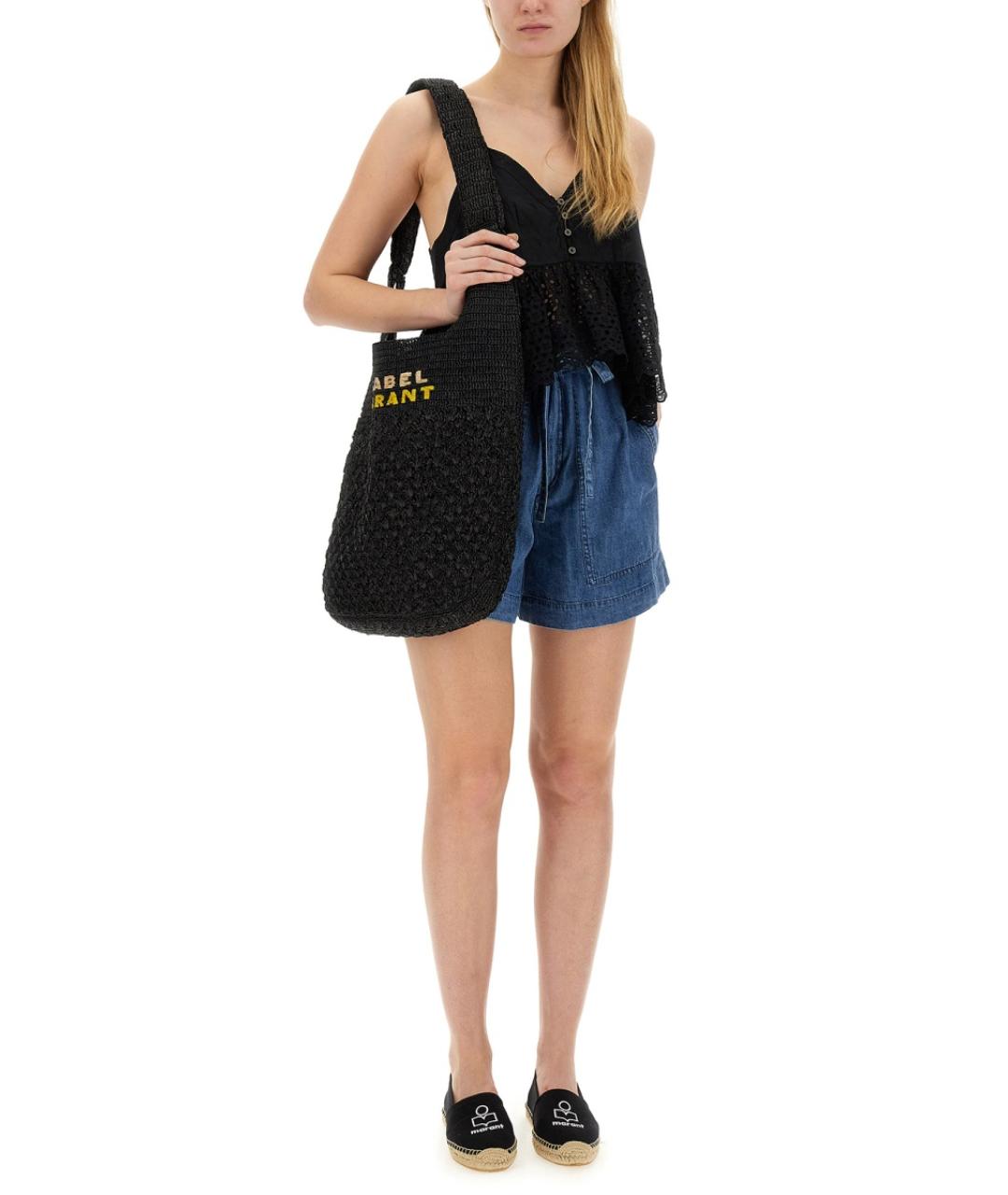 ISABEL MARANT ETOILE Синие хлопковые шорты, фото 3