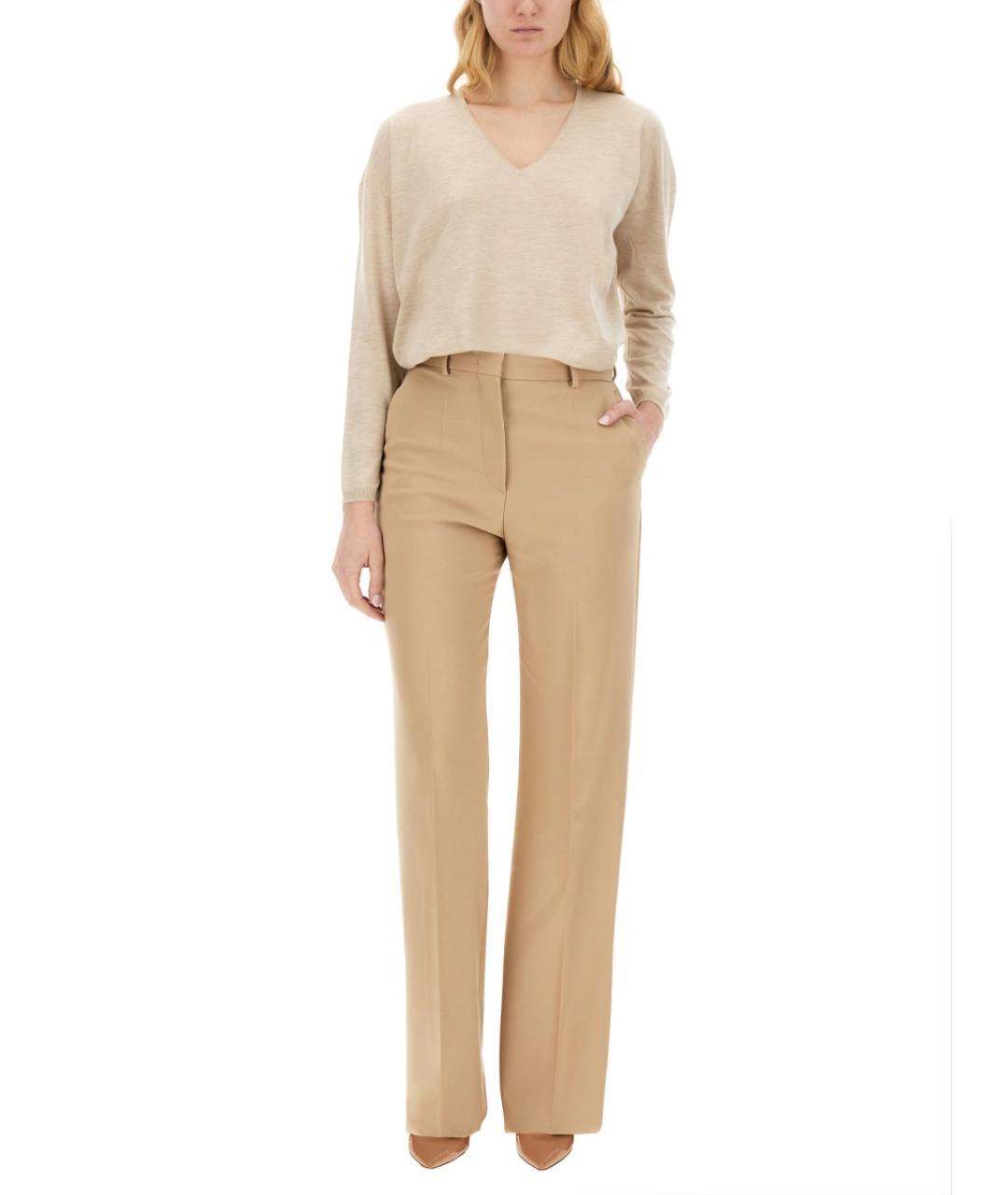 MAX MARA Бежевый кашемировый джемпер / свитер, фото 3