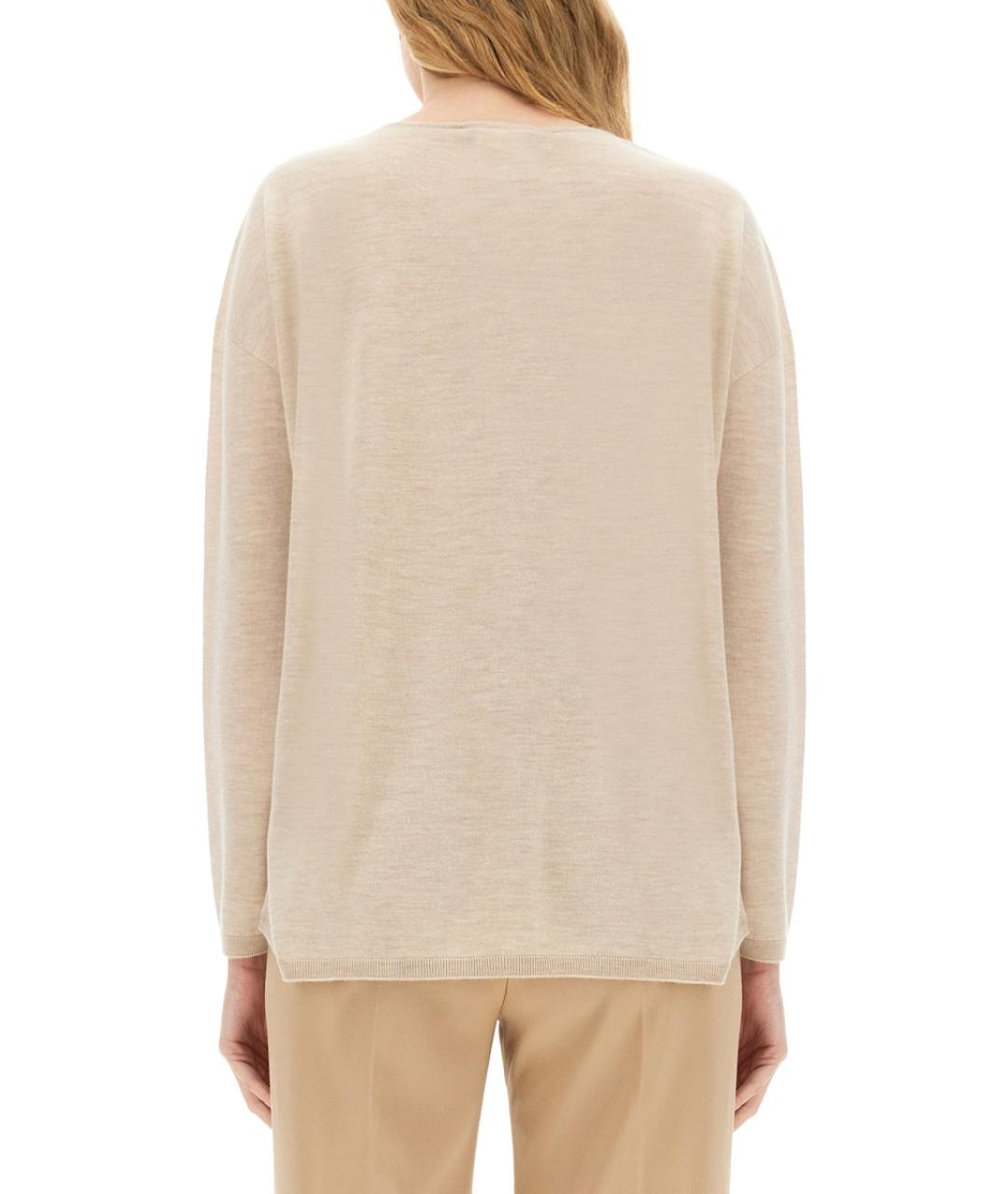 MAX MARA Бежевый кашемировый джемпер / свитер, фото 4