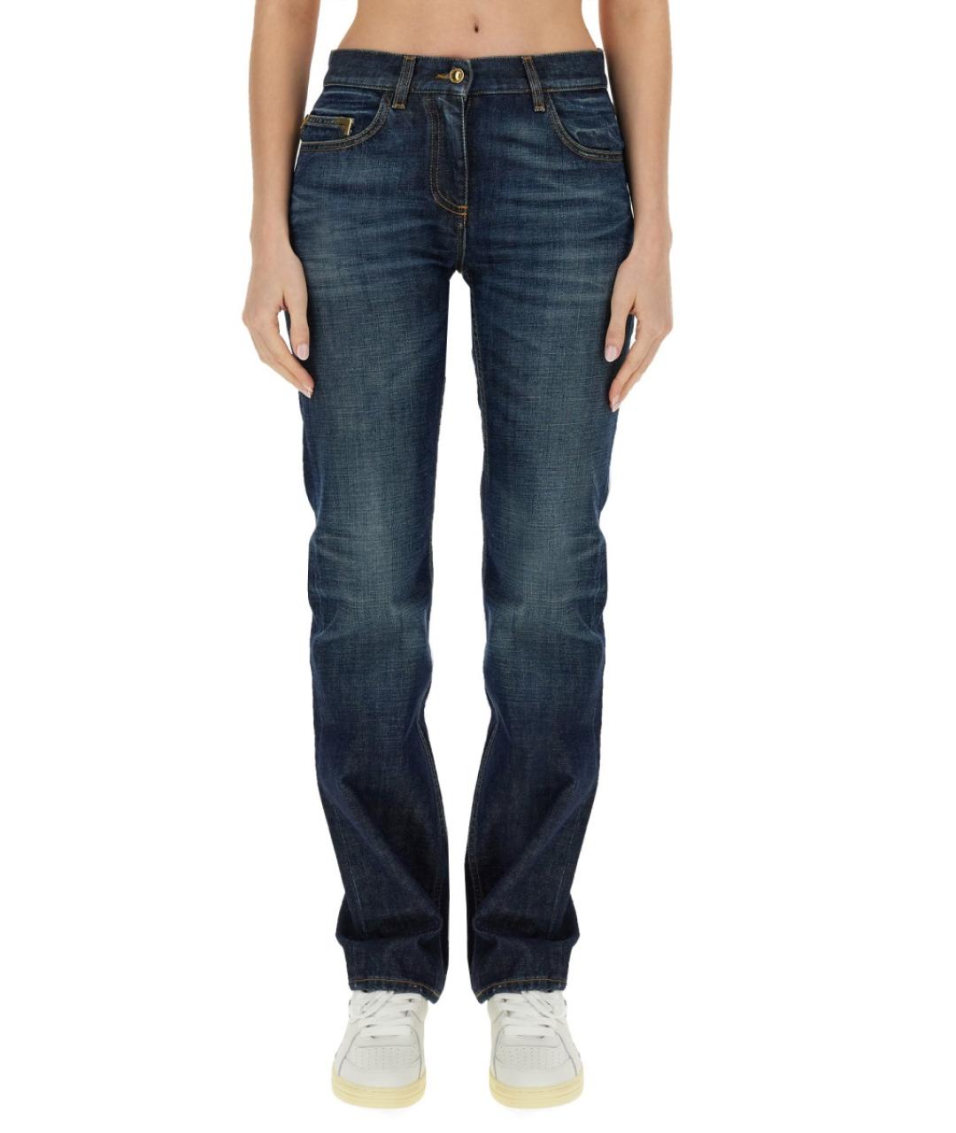 PALM ANGELS Синие хлопковые прямые джинсы, фото 5