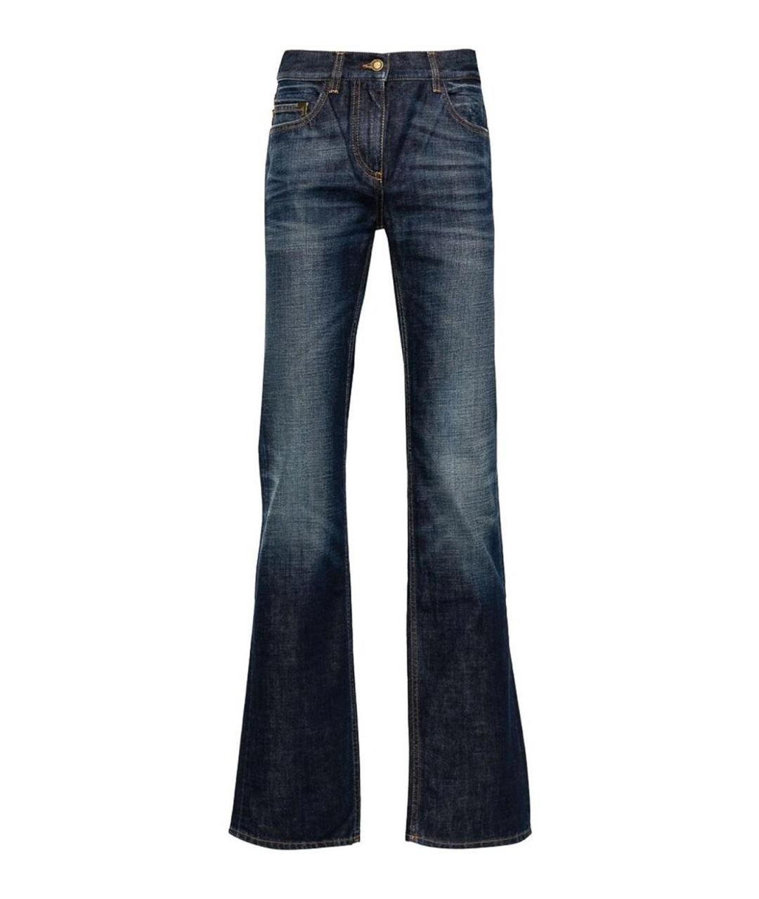 PALM ANGELS Синие хлопковые прямые джинсы, фото 1