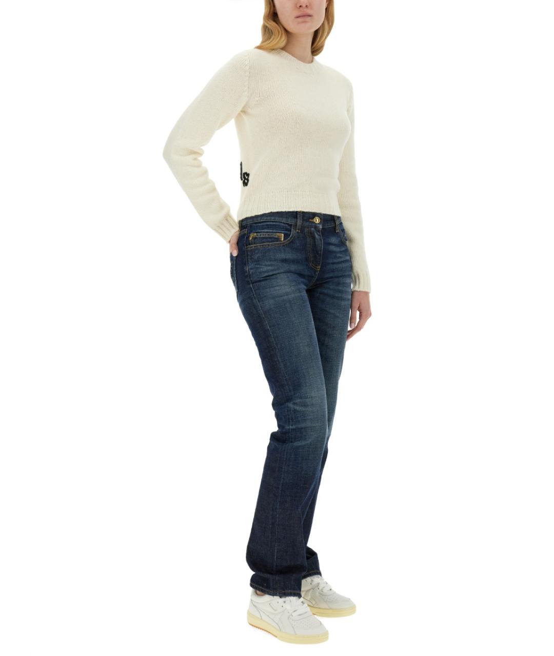 PALM ANGELS Синие хлопковые прямые джинсы, фото 2