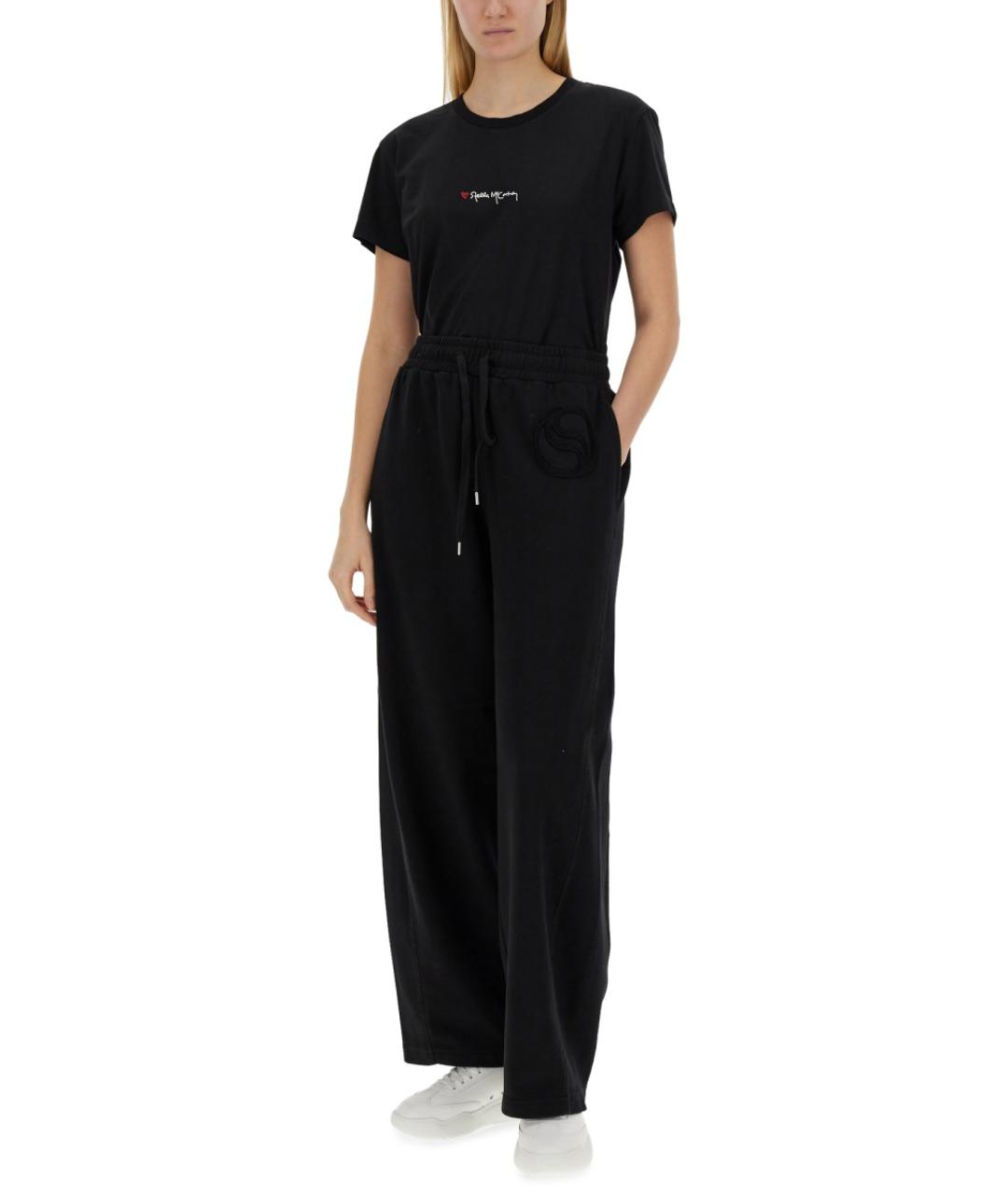 STELLA MCCARTNEY Черная хлопковая футболка, фото 3