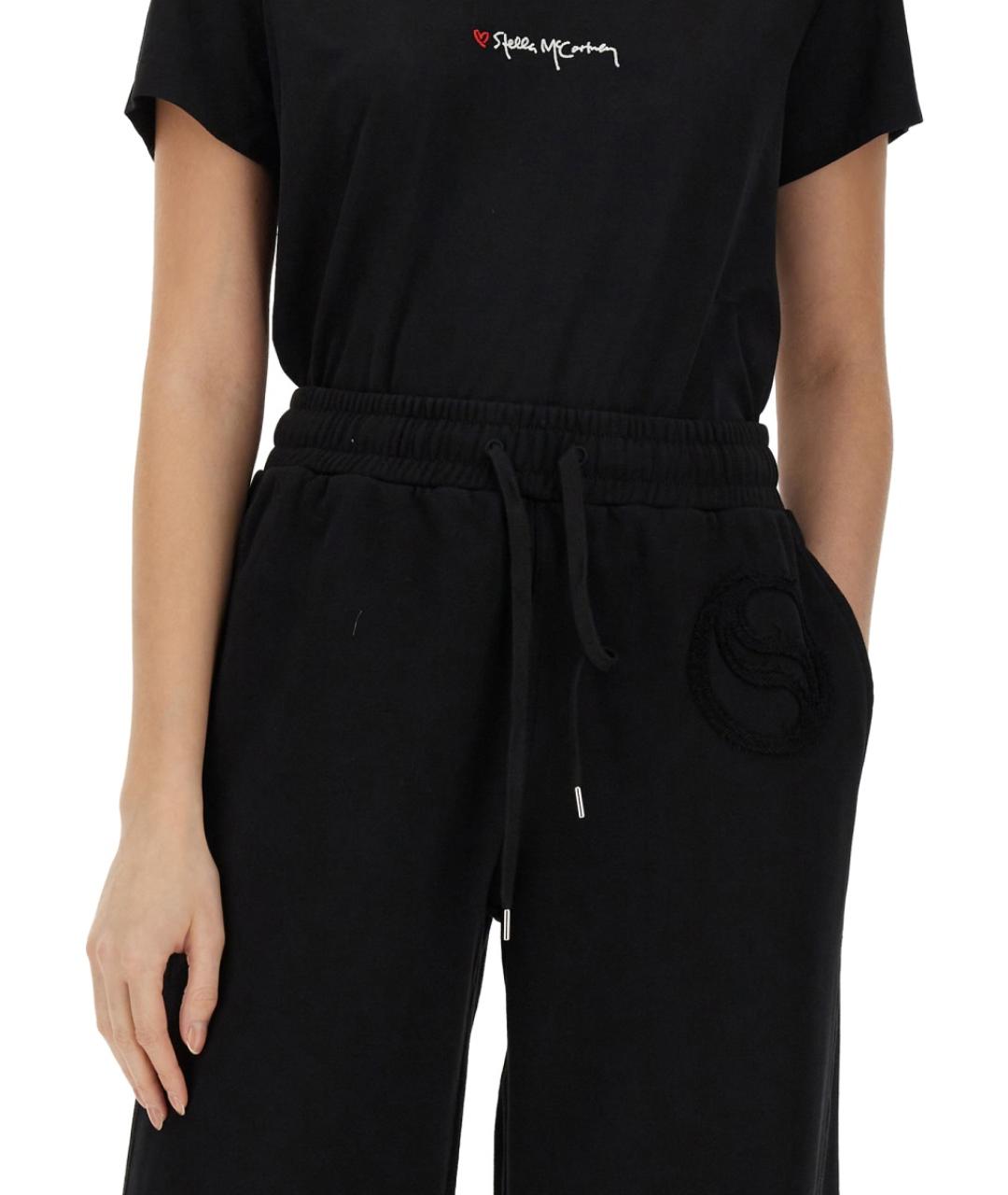 STELLA MCCARTNEY Черная хлопковая футболка, фото 5