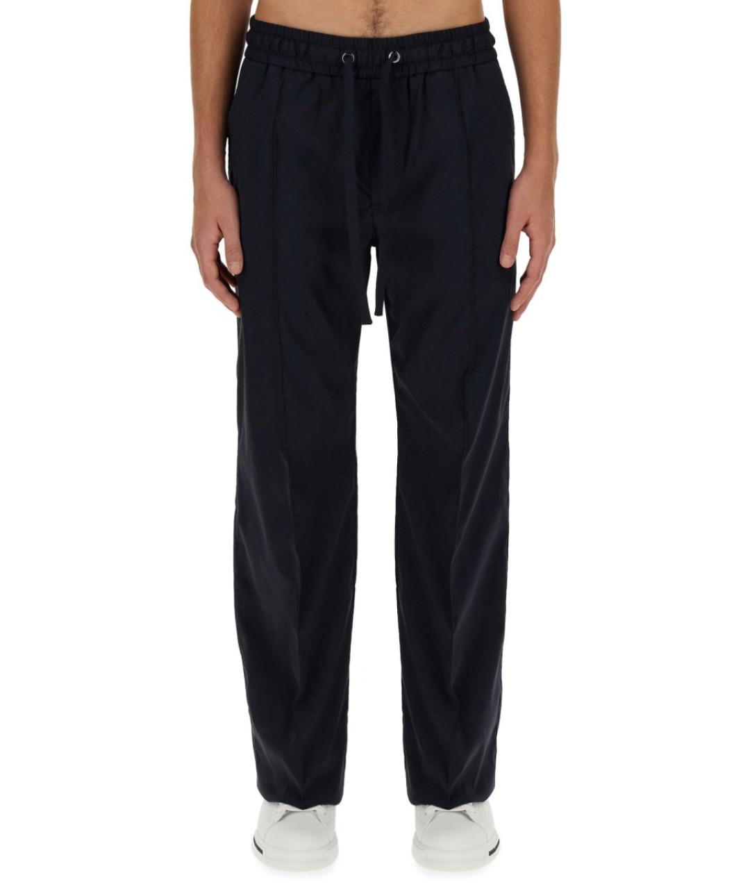 DOLCE&GABBANA Синие полиамидовые повседневные брюки, фото 5