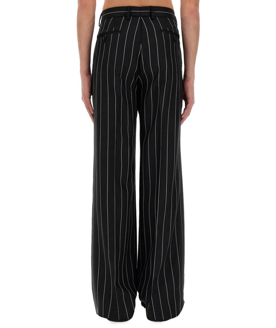 DOLCE&GABBANA Черные шерстяные повседневные брюки, фото 4