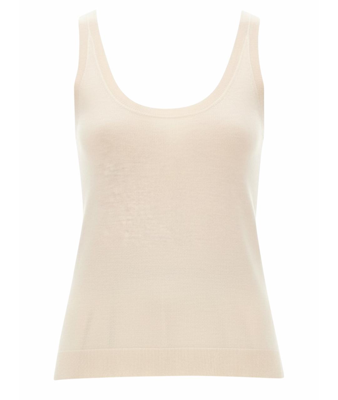 MAX MARA Белая кашемировая майка, фото 1