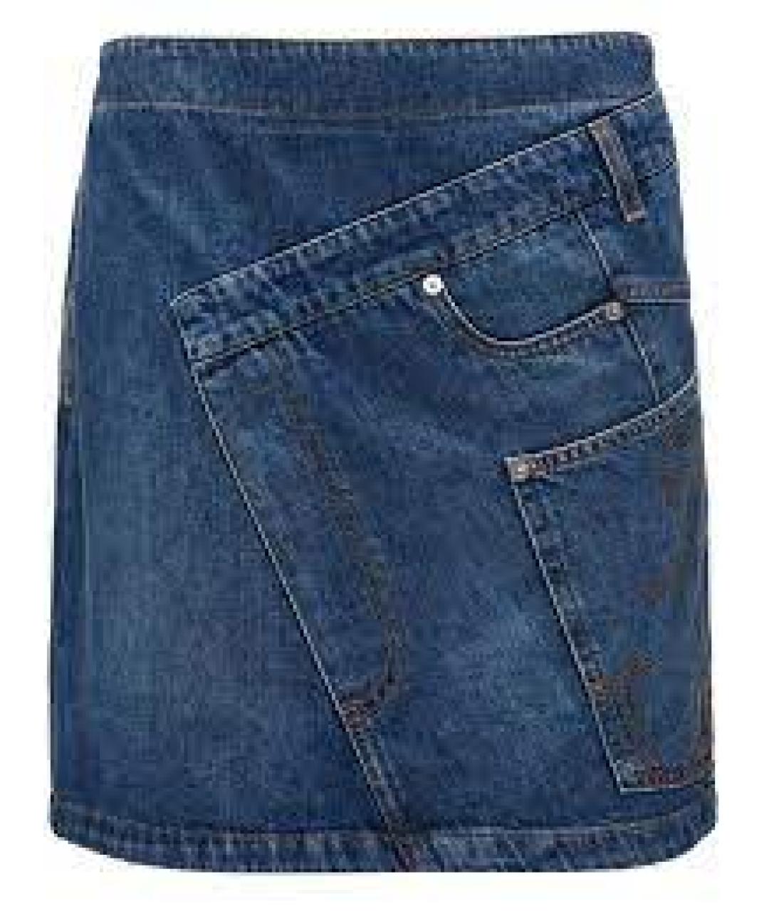 J.W.ANDERSON Синяя хлопковая юбка мини, фото 1