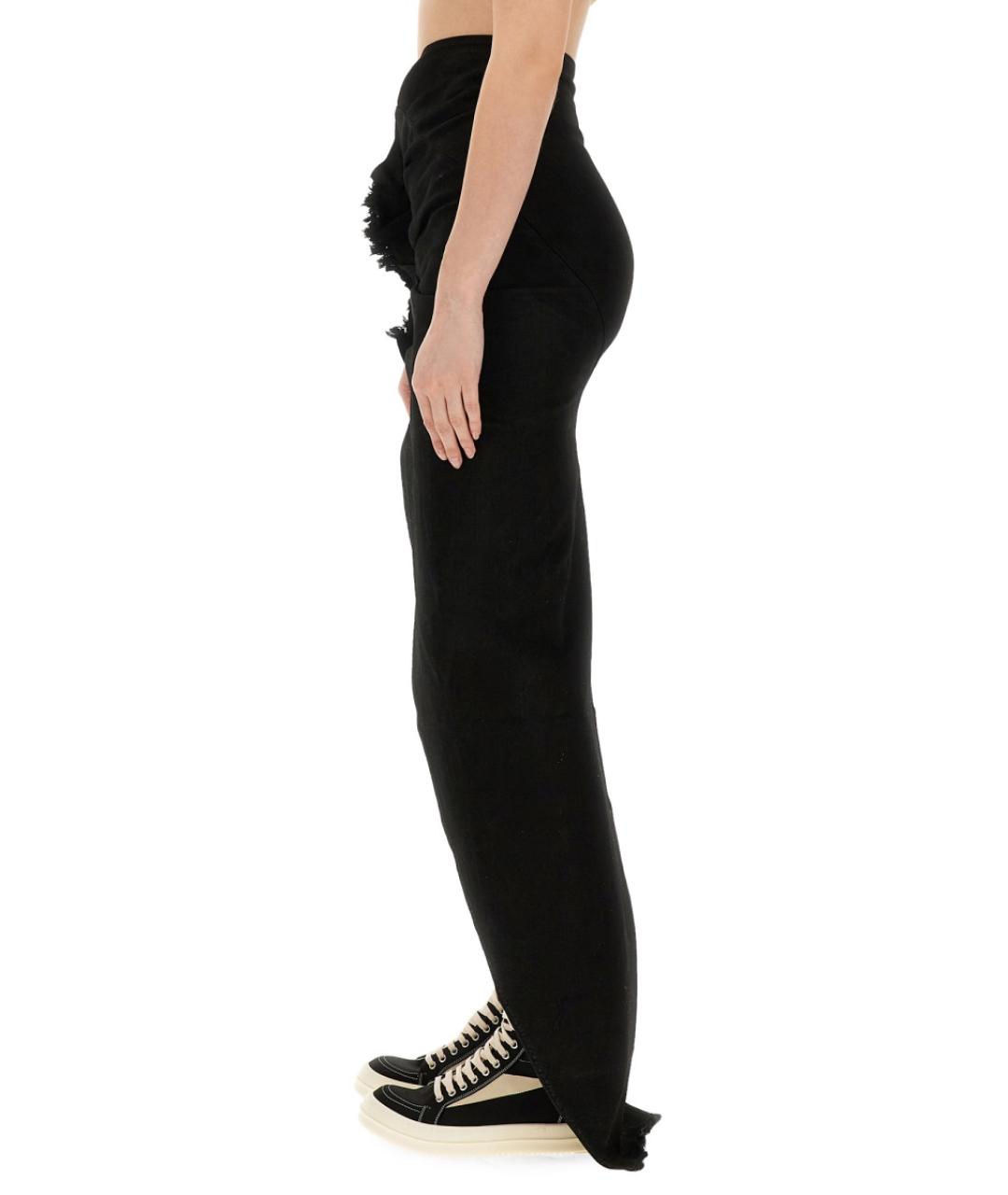 RICK OWENS DRKSHDW Черная хлопковая юбка макси, фото 4