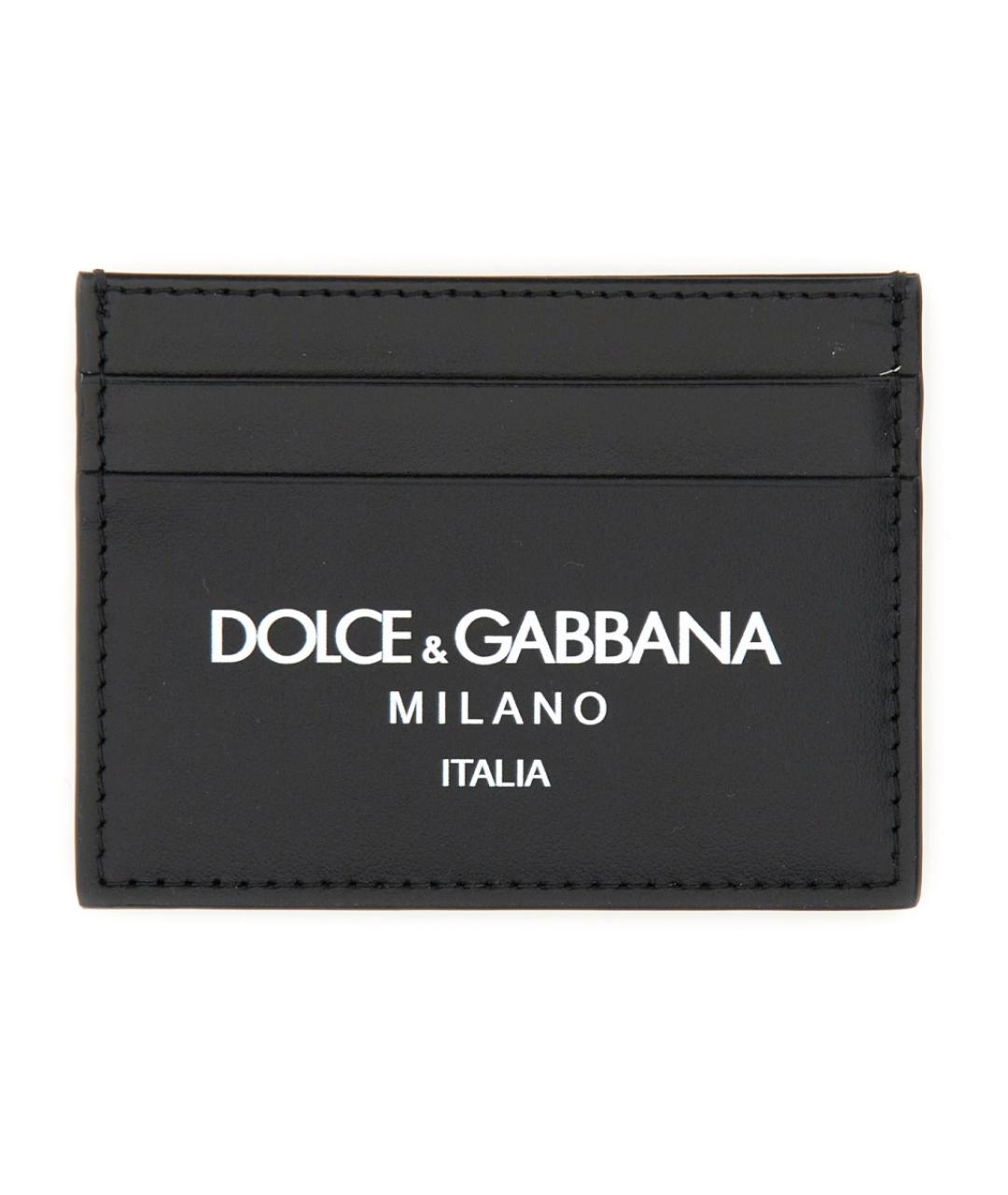 DOLCE&GABBANA Черный кожаный кардхолдер, фото 2