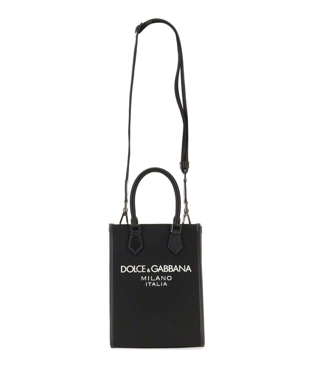 DOLCE&GABBANA Черная синтетическая сумка на плечо, фото 4