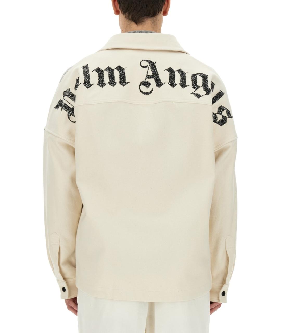 PALM ANGELS Белая хлопковая куртка, фото 4