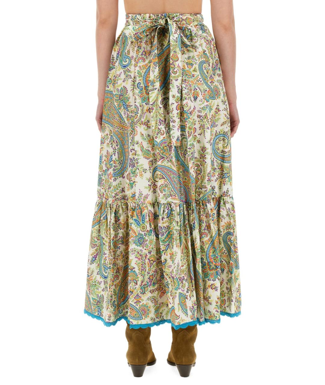 ETRO Мульти хлопковая юбка макси, фото 3