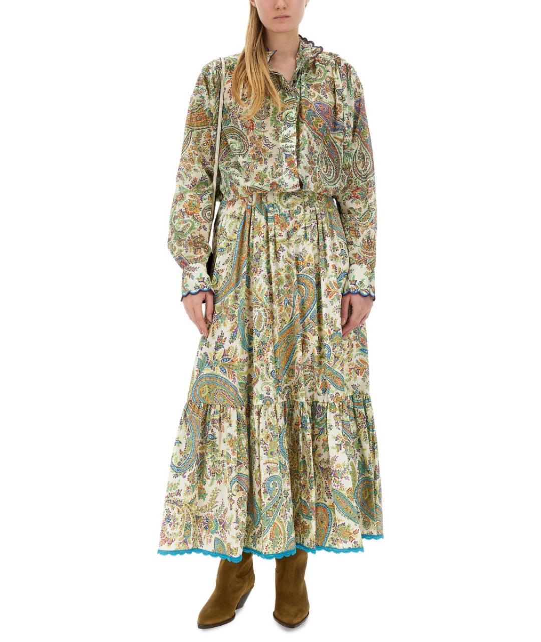 ETRO Мульти хлопковая юбка макси, фото 2