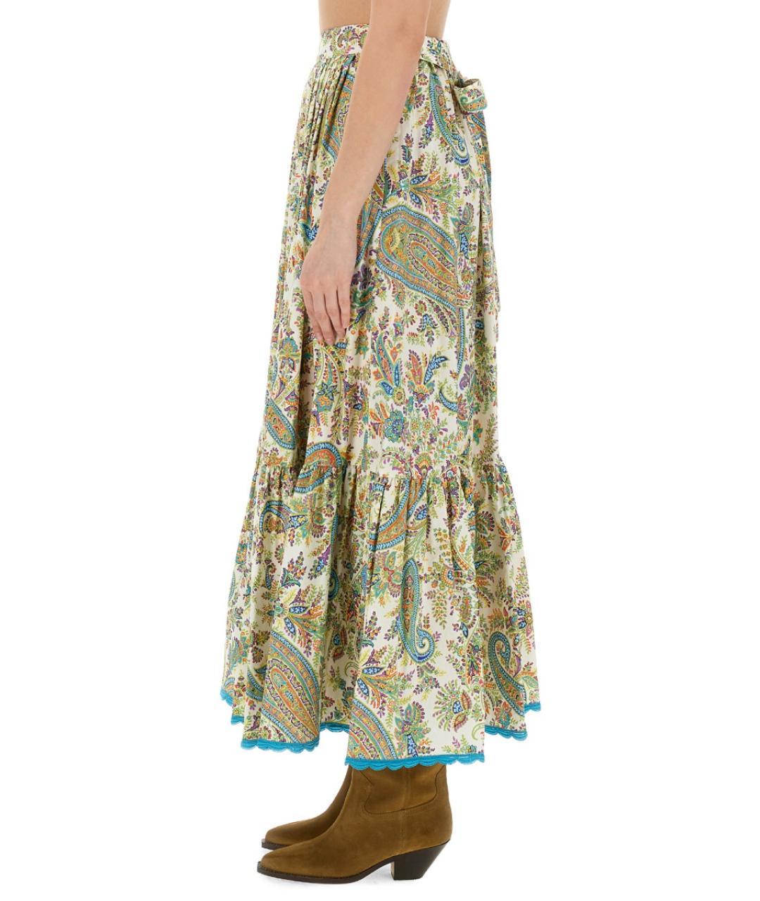 ETRO Мульти хлопковая юбка макси, фото 4