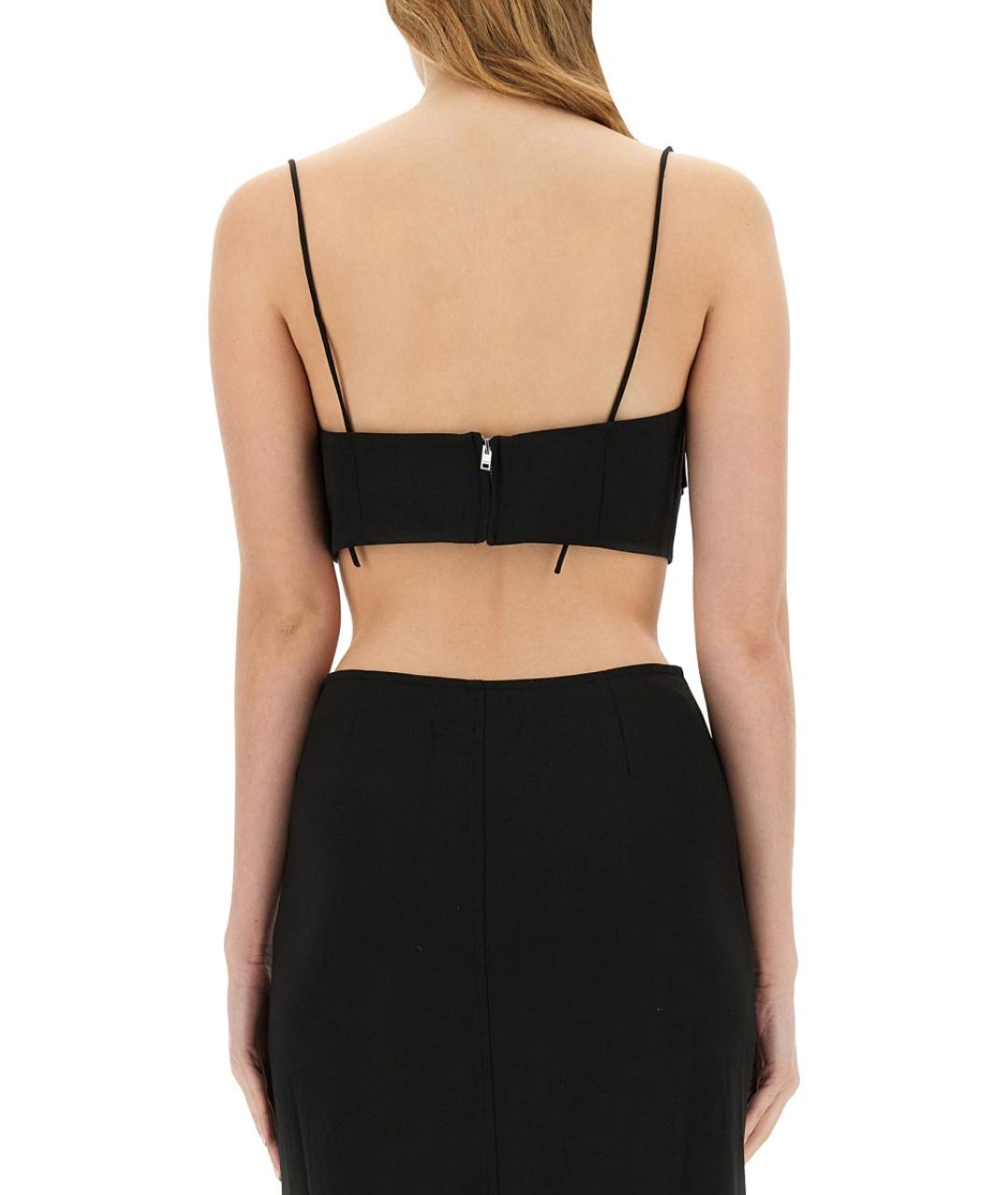 GANNI Черная вискозная майка, фото 4