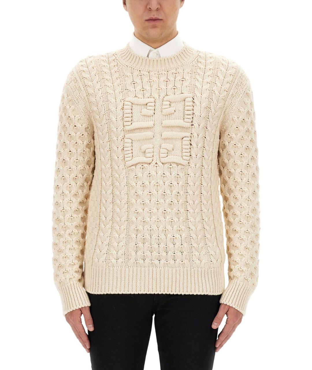 GIVENCHY Бежевый хлопковый джемпер / свитер, фото 2