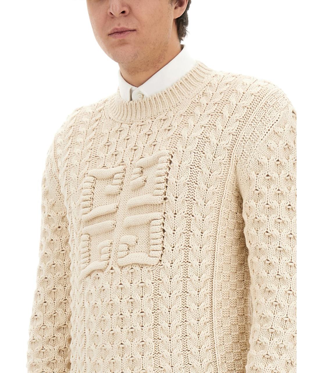 GIVENCHY Бежевый хлопковый джемпер / свитер, фото 5