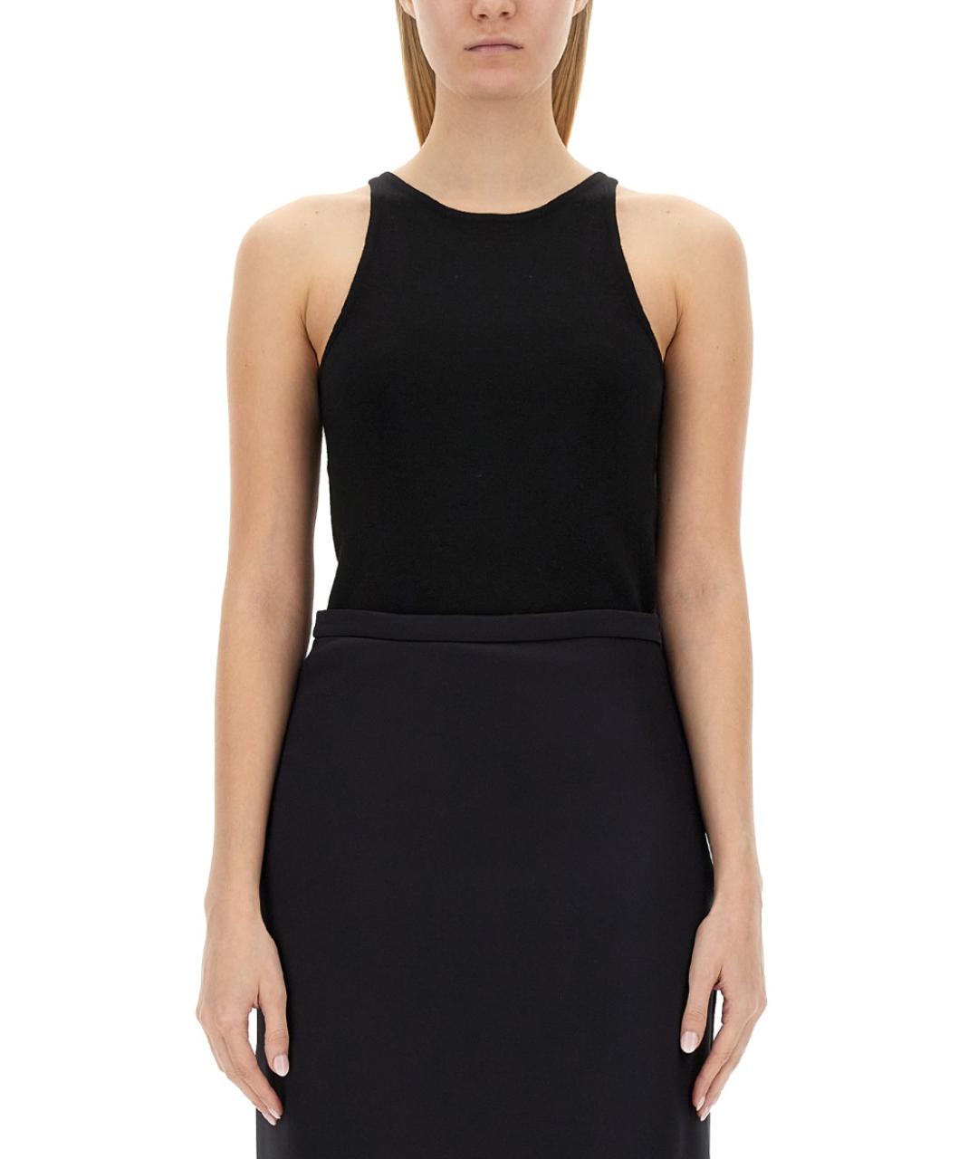 MAX MARA Черная вискозная майка, фото 5