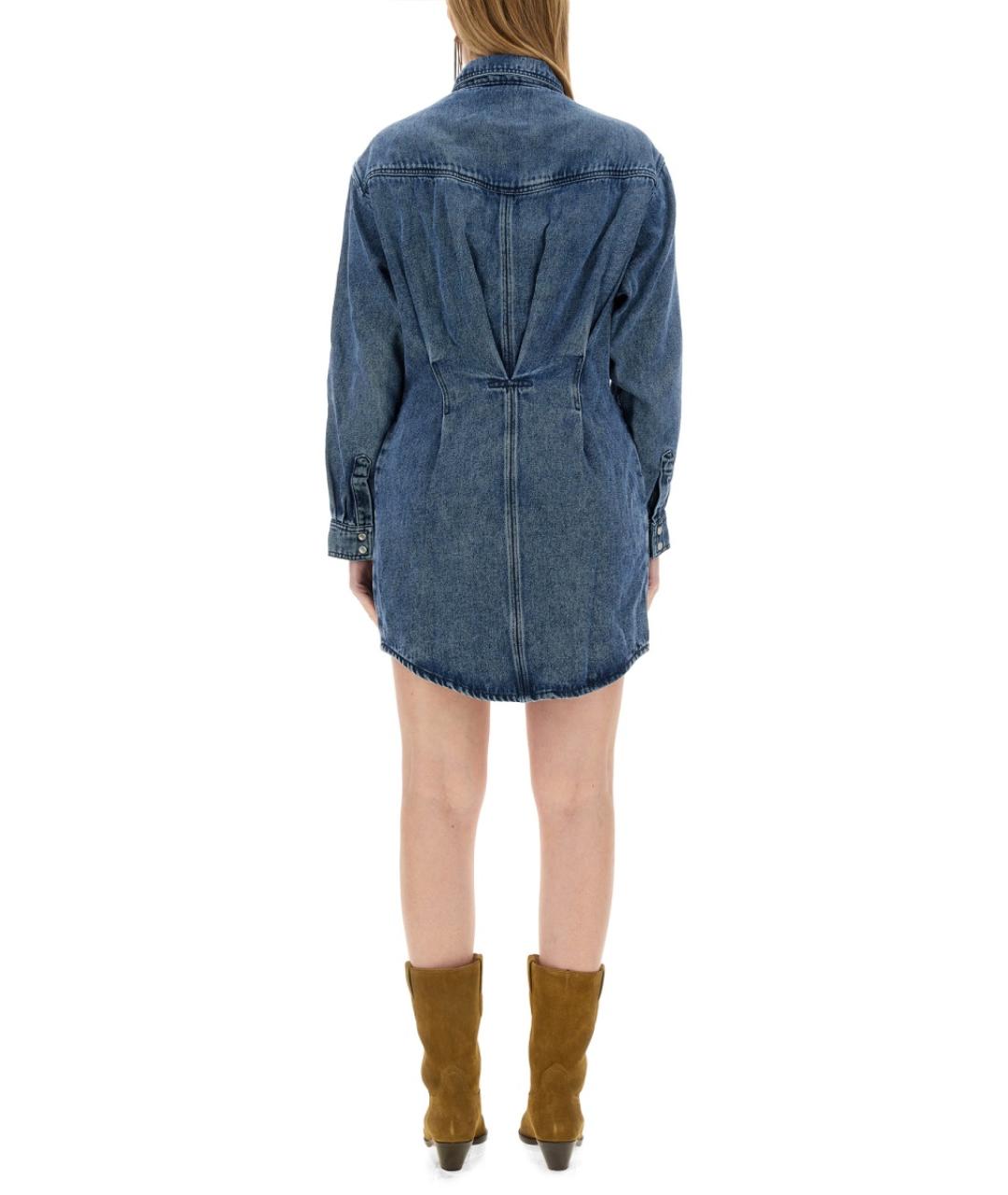 ISABEL MARANT Синее хлопковое повседневное платье, фото 4