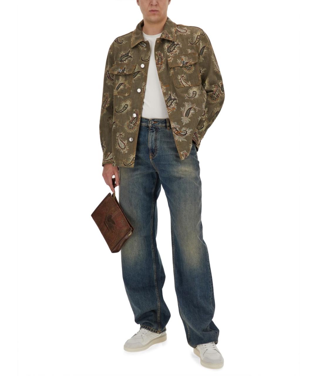 ETRO Синие хлопковые прямые джинсы, фото 2