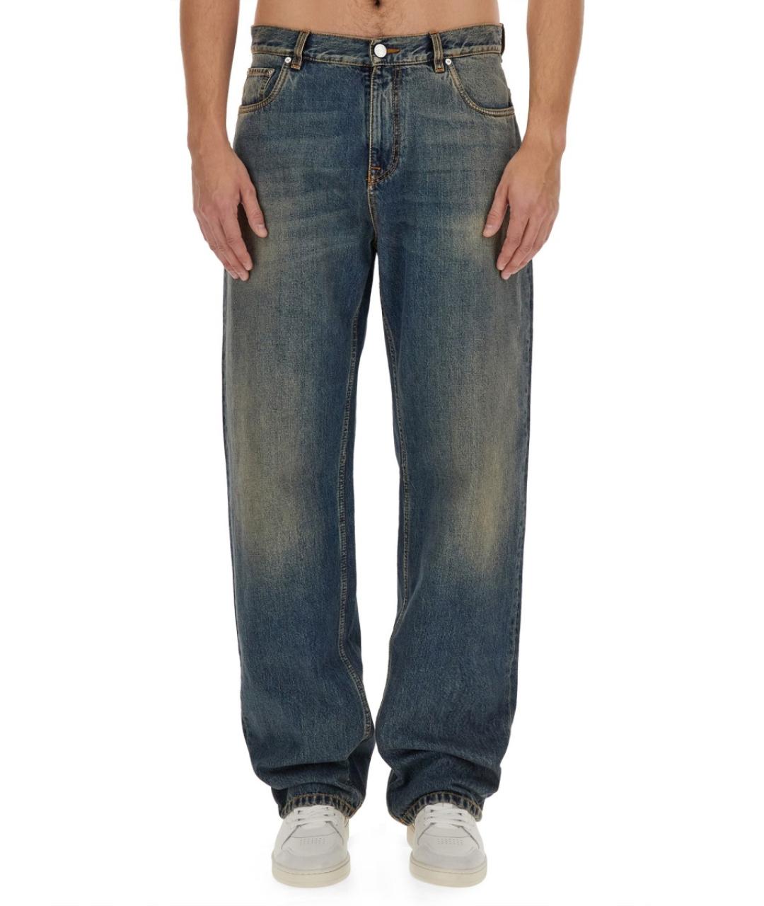 ETRO Синие хлопковые прямые джинсы, фото 5