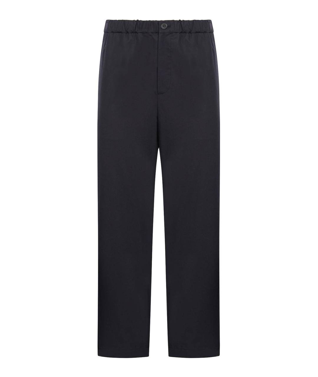 JIL SANDER Синие хлопковые повседневные брюки, фото 1