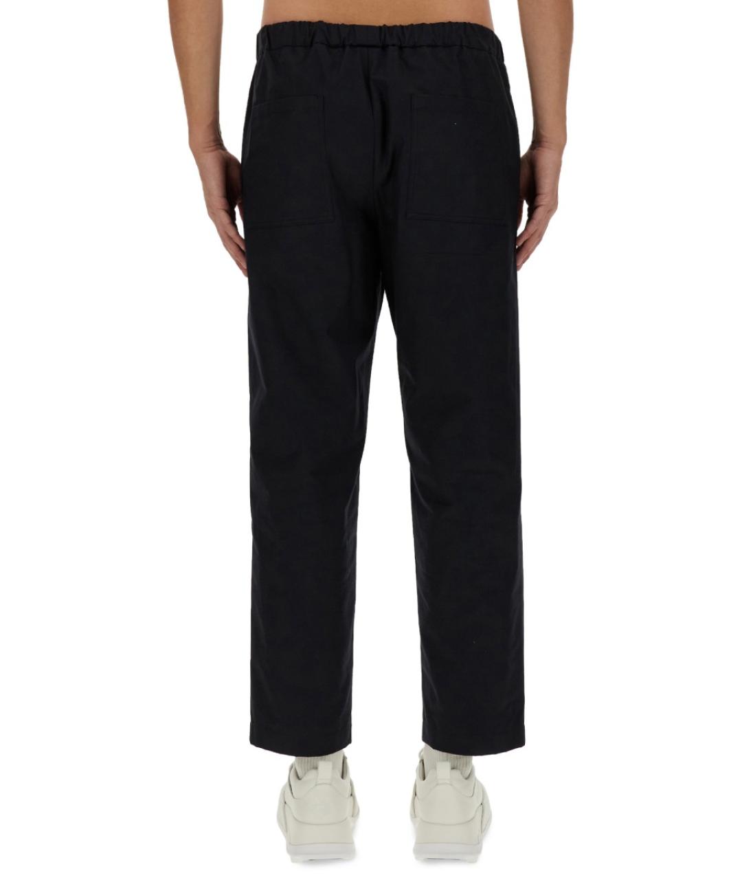 JIL SANDER Синие хлопковые повседневные брюки, фото 4