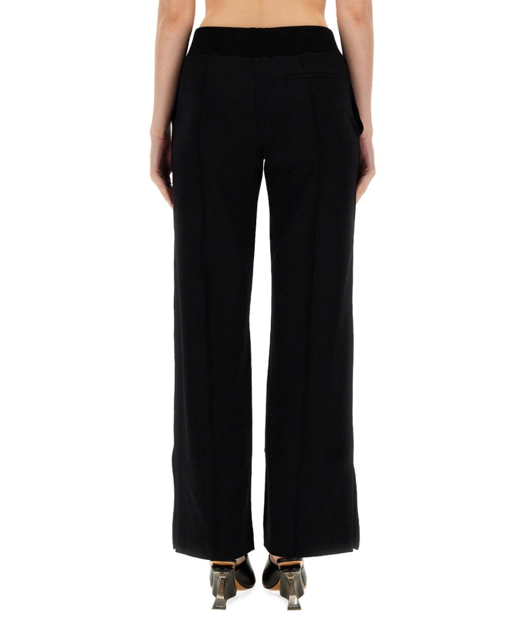 OFF-WHITE Черные полиамидовые прямые брюки, фото 4