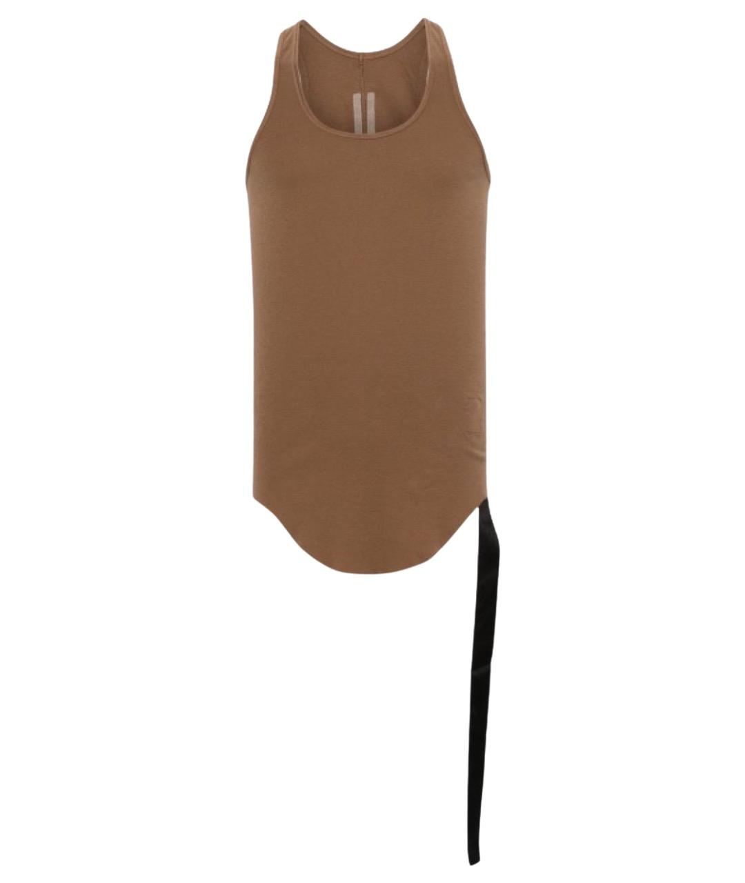 RICK OWENS DRKSHDW Коричневая хлопковая майка, фото 1