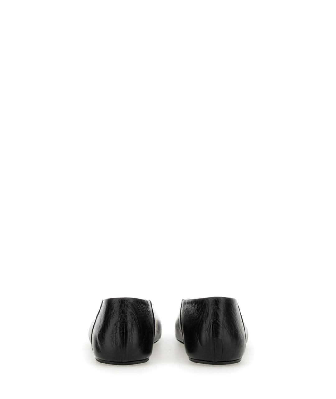 JIL SANDER Черные балетки из лакированной кожи, фото 4