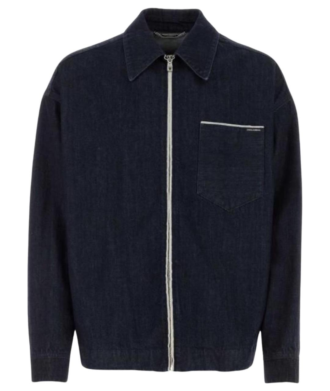 DOLCE&GABBANA Синяя хлопковая куртка, фото 1