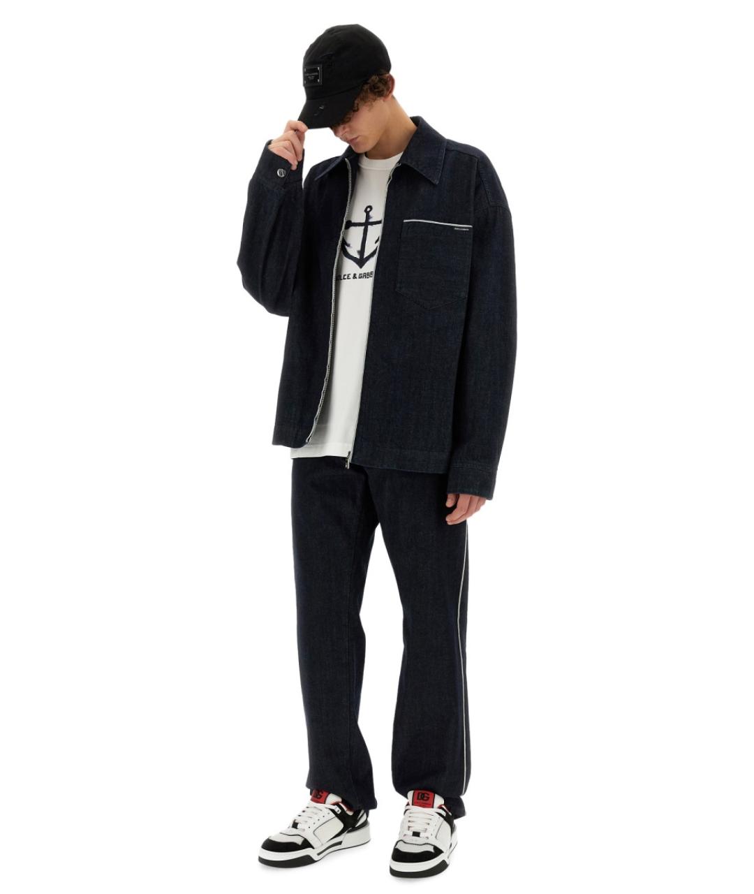 DOLCE&GABBANA Синяя хлопковая куртка, фото 2