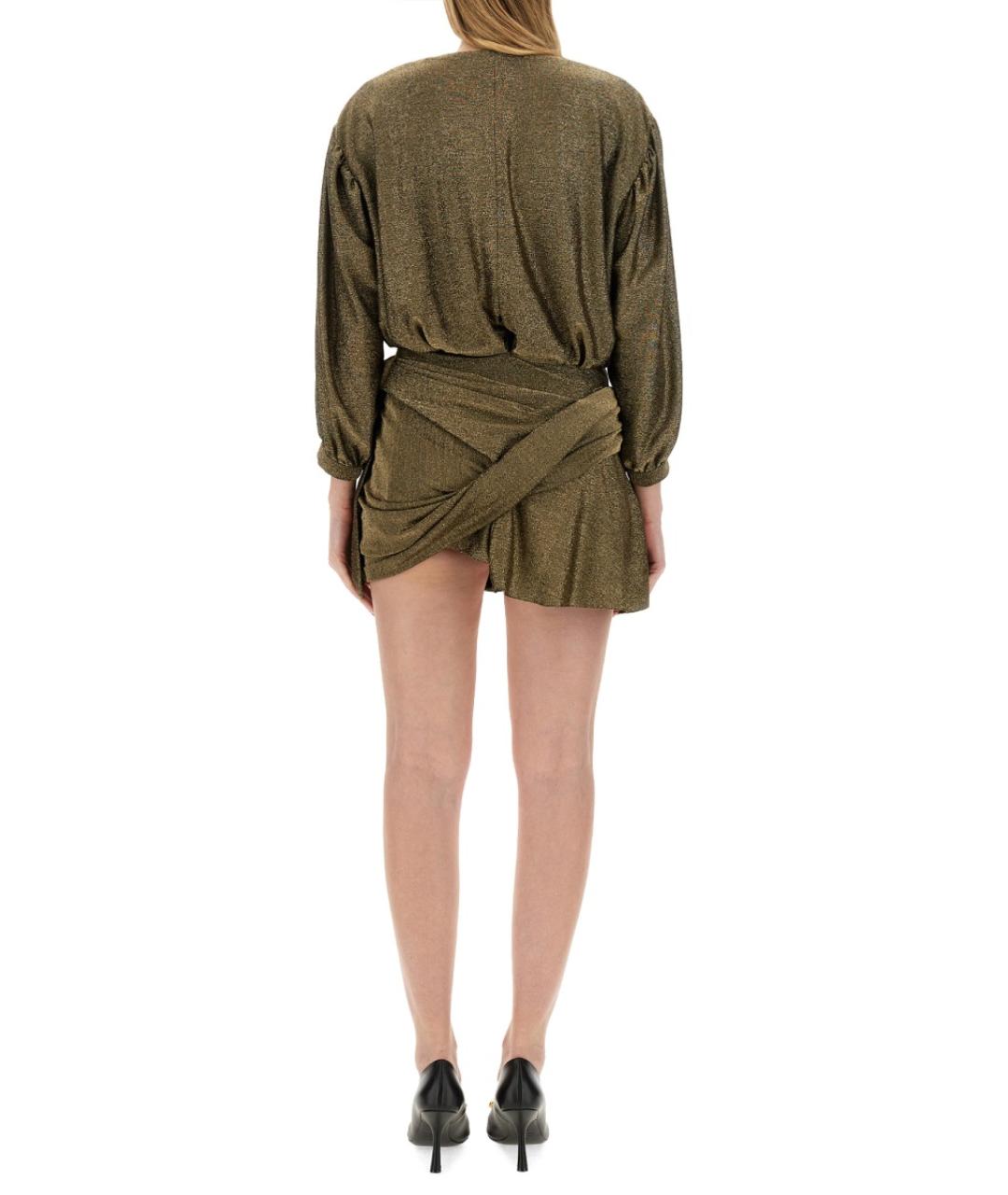 BALENCIAGA Золотое полиамидовое вечернее платье, фото 3