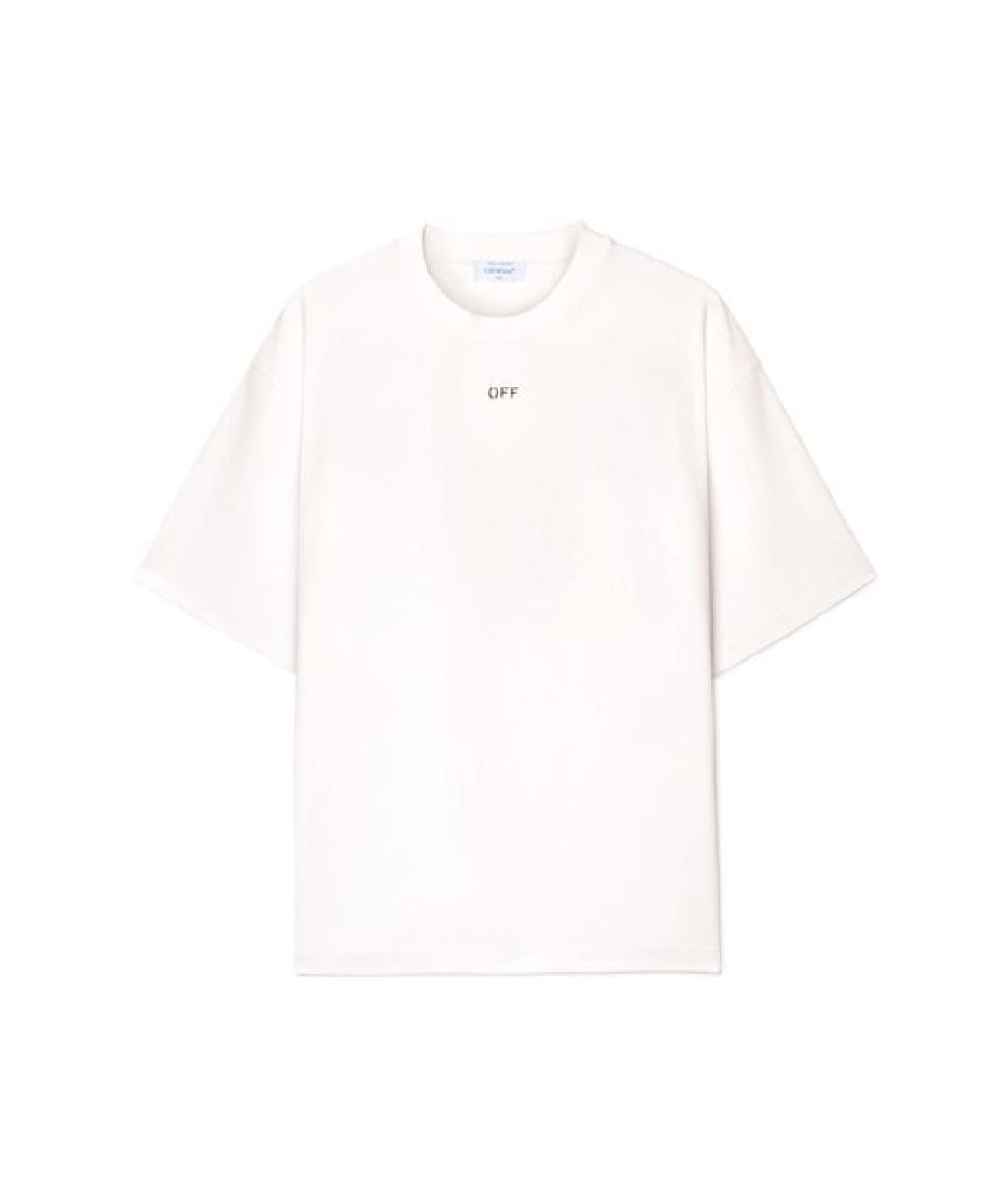 OFF-WHITE Белая хлопковая футболка, фото 1