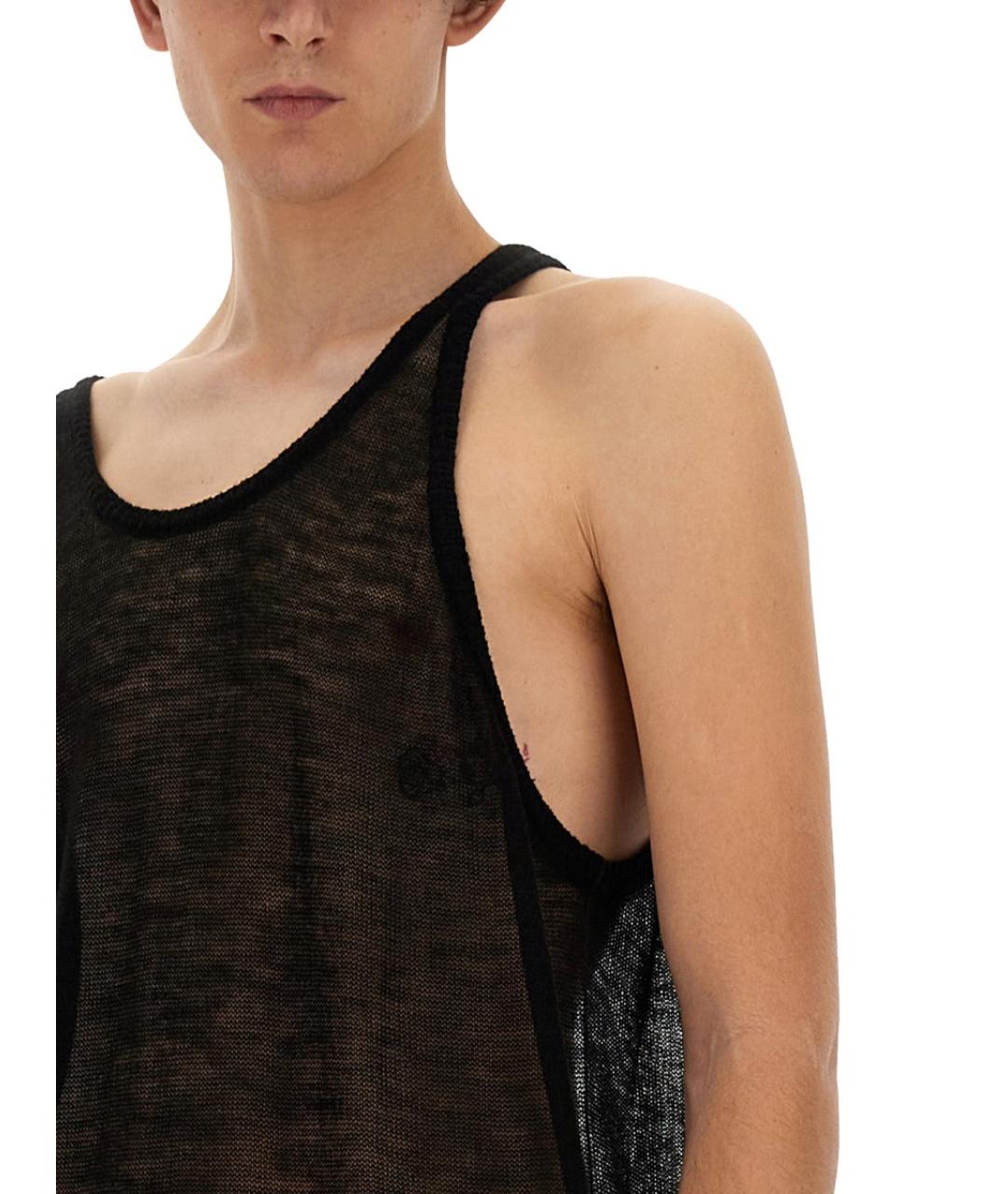 RICK OWENS Черная майка, фото 5